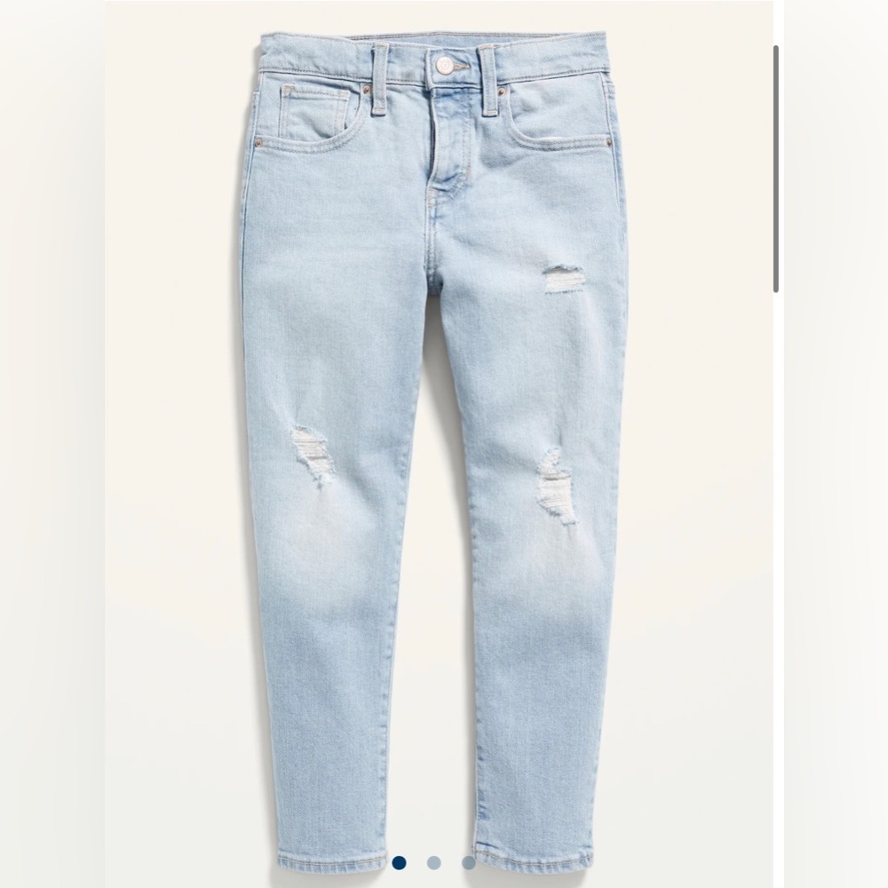 High-Waisted Button-Fly O.G. Straight Ripped Jeans for Girls